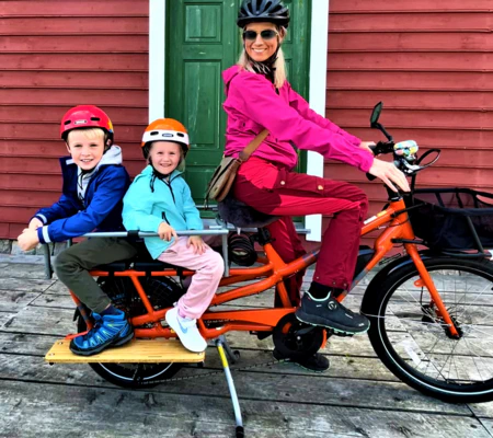 sykle rundt med barn i Balestrand