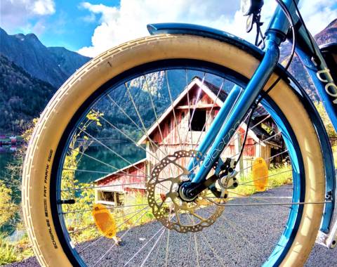 E-bike tour in Balestrand with scenic mountain and fjord landscapes