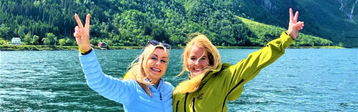 Fantastiske Sognefjorden og venninner på sproty fjelltur og fiske i Esefjorden, Balestrand  