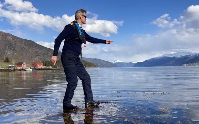 Captain Tor and Miss Fjords boat in Balestrand harbor